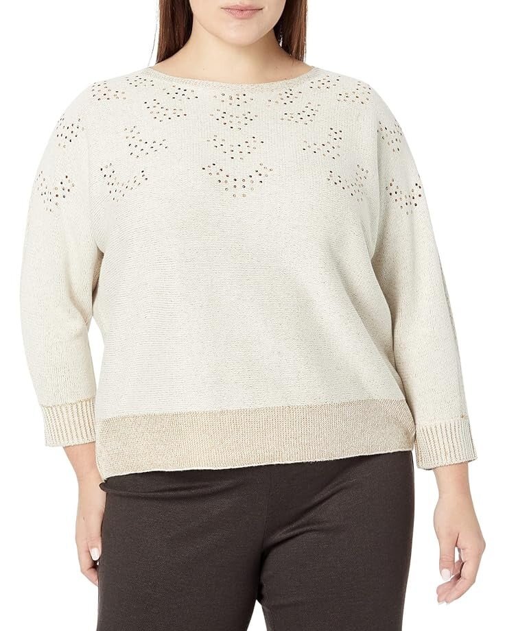 Свитер NIC+ZOE Plus Size Constellation Sweater, цвет Canvas