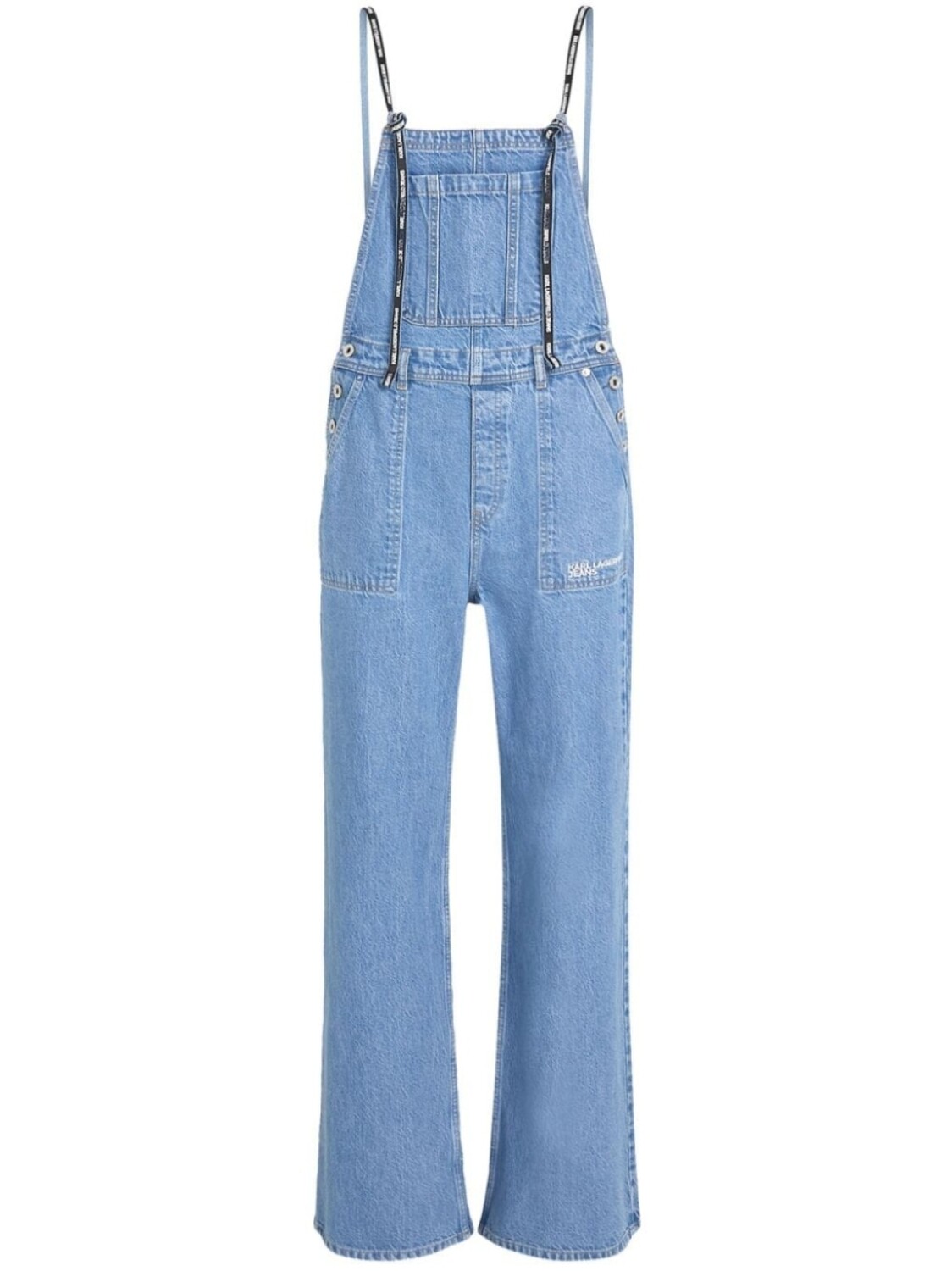 

Джинсовый комбинезон на тонких бретелях Karl Lagerfeld Jeans, синий