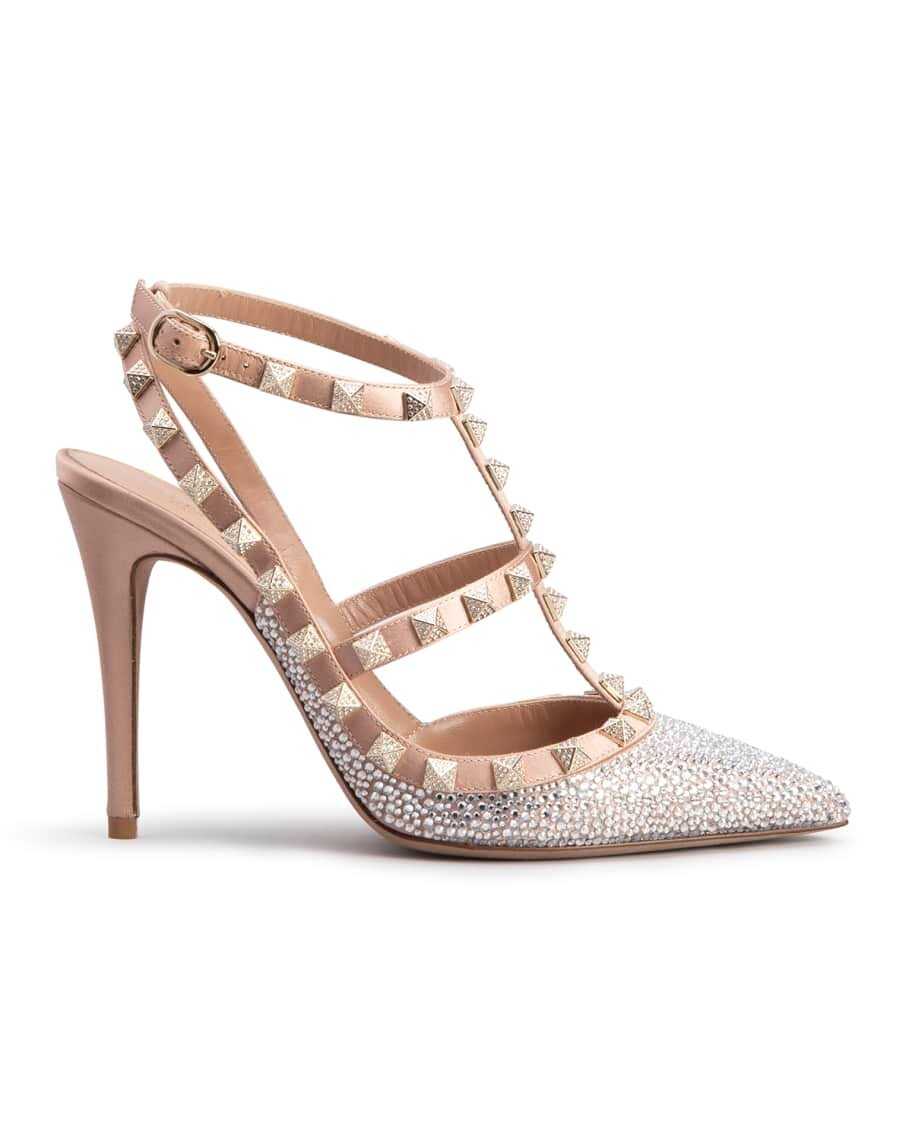 

Туфли-лодочки Rockstud Strass с Т-образным ремешком Valentino Garavani