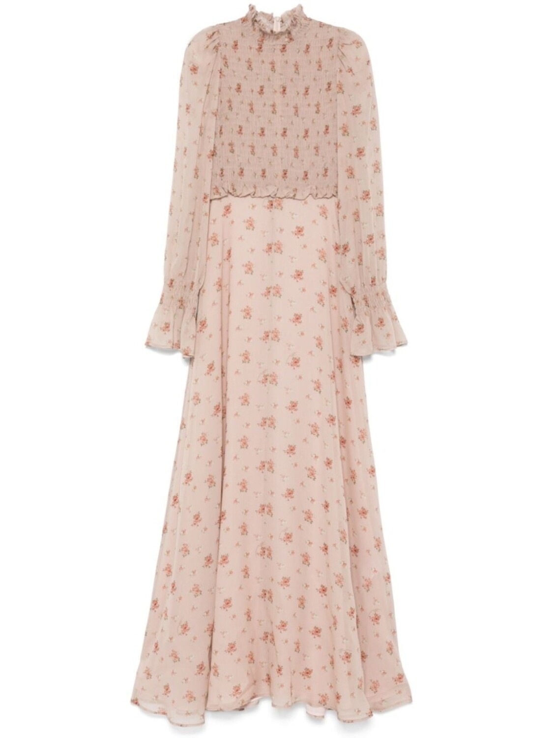 

Blumarine шелковое платье макси с цветочным принтом, коричневый