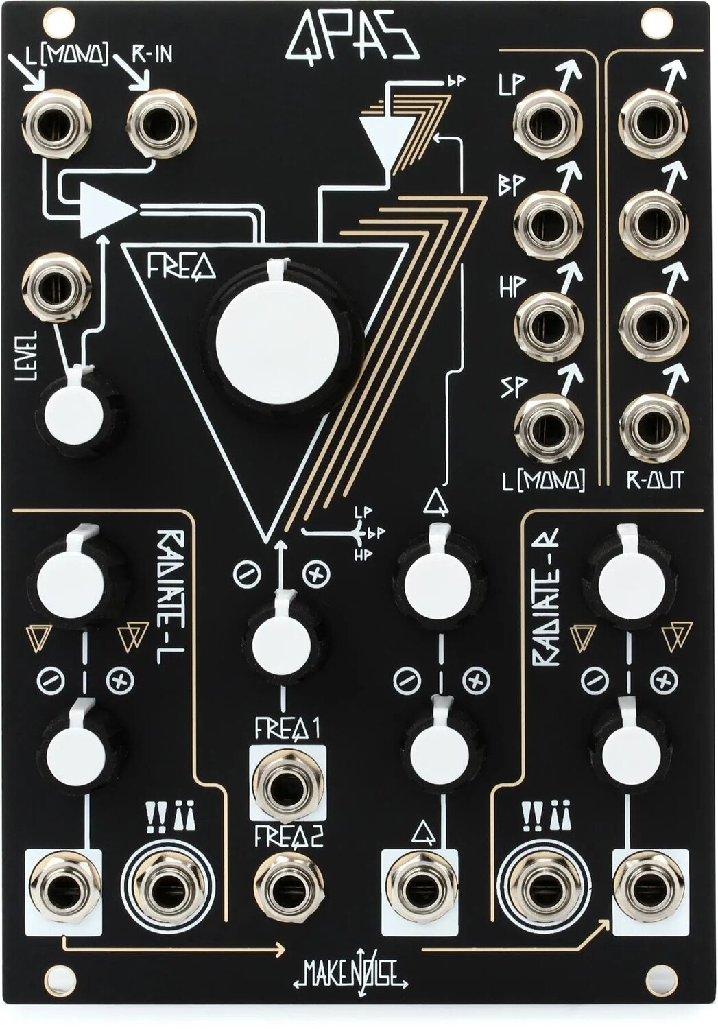 

Make Noise QPAS Quad Peak Система анимации Модуль Eurorack