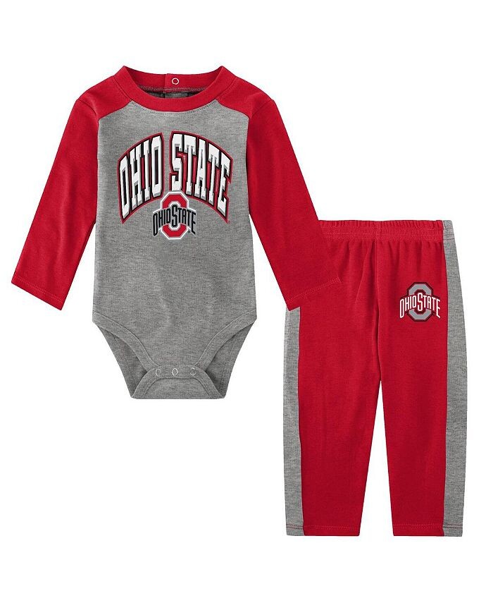 

Комплект боди и брюк Scarlet Ohio State Buckeyes Новичок года для новорожденных Outerstuff, красный