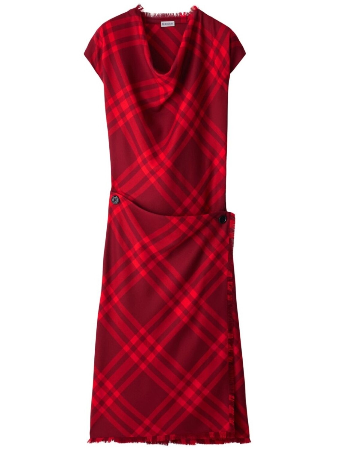 

Burberry шерстяное платье в клетку, красный