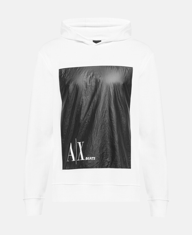 

Худи с капюшоном Armani Exchange, белый