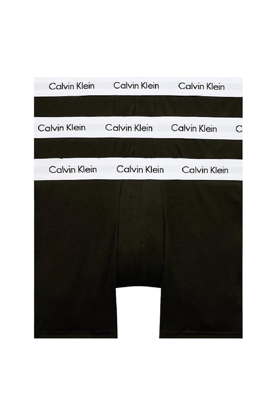 Комплект из 3 трусов-боксеров из эластичного хлопка CALVIN KLEIN, черный