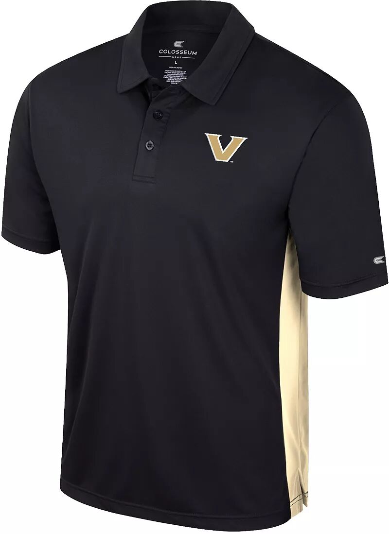 Colosseum Мужская черная рубашка-поло Vanderbilt Commodores