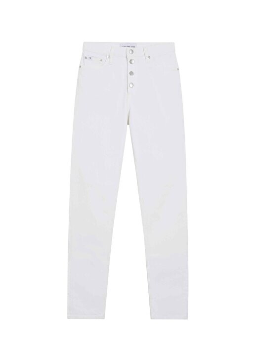 

Обычные белые женские джинсовые брюки с высокой талией J20J2227651AA Calvin Klein Jeans, белый