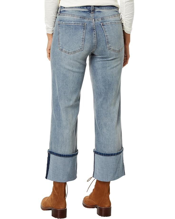 

Джинсы KUT from the Kloth Charlotte High-Rise Fab Ab Culottes Wide Roll-Up Jeans in Now, цвет Now