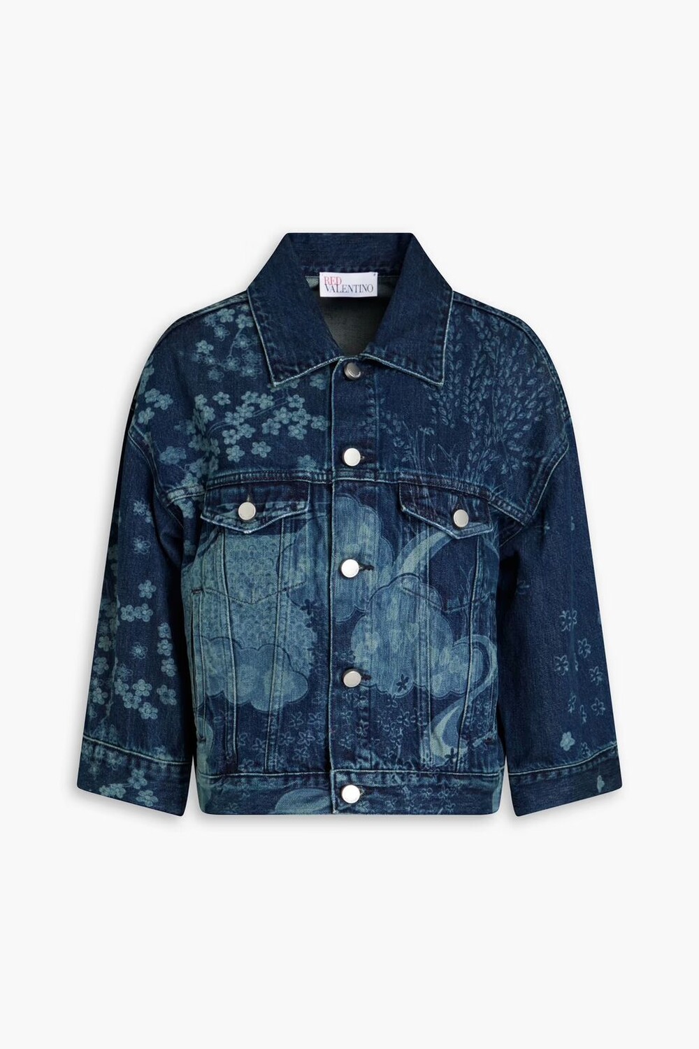 

Джинсовая куртка с принтом Redvalentino, темный деним