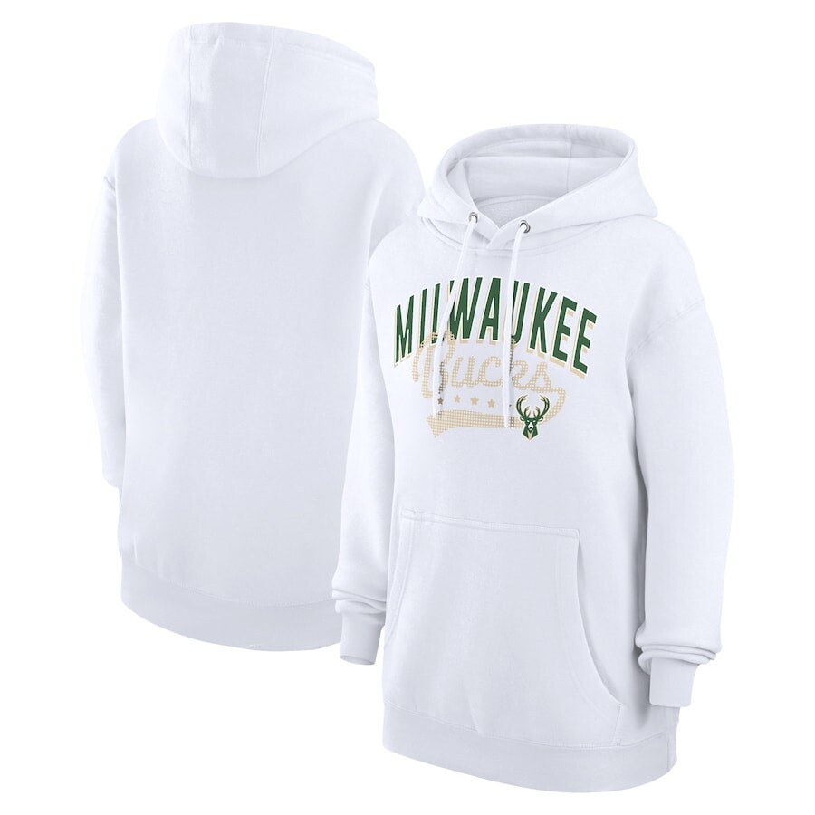 

Пуловер с капюшоном G-III 4Her by Carl Banks Milwaukee Bucks, белый