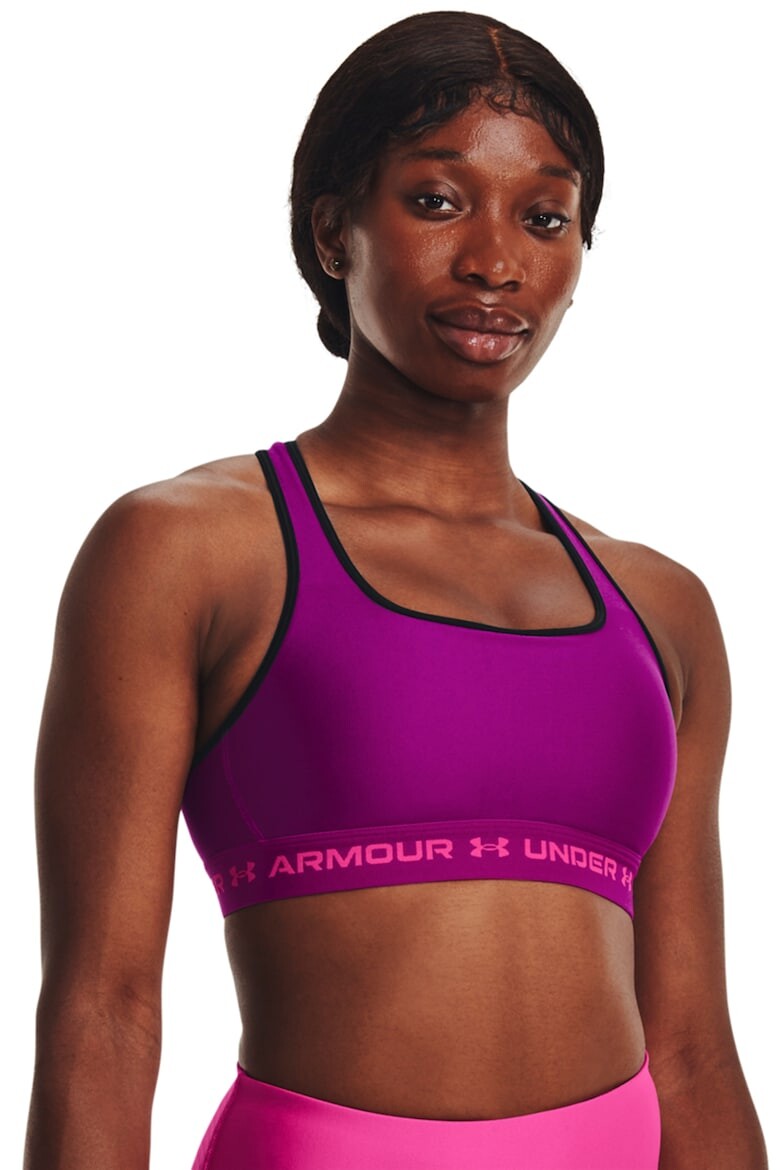 

Бюстье для фитнеса с логотипом и средней поддержкой Under Armour, черный