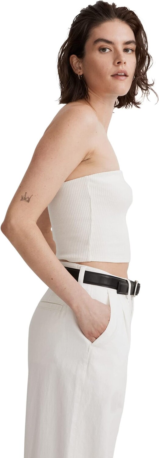 

Топ Crop Tube Top in Sleekhold Madewell, цвет Lighthouse