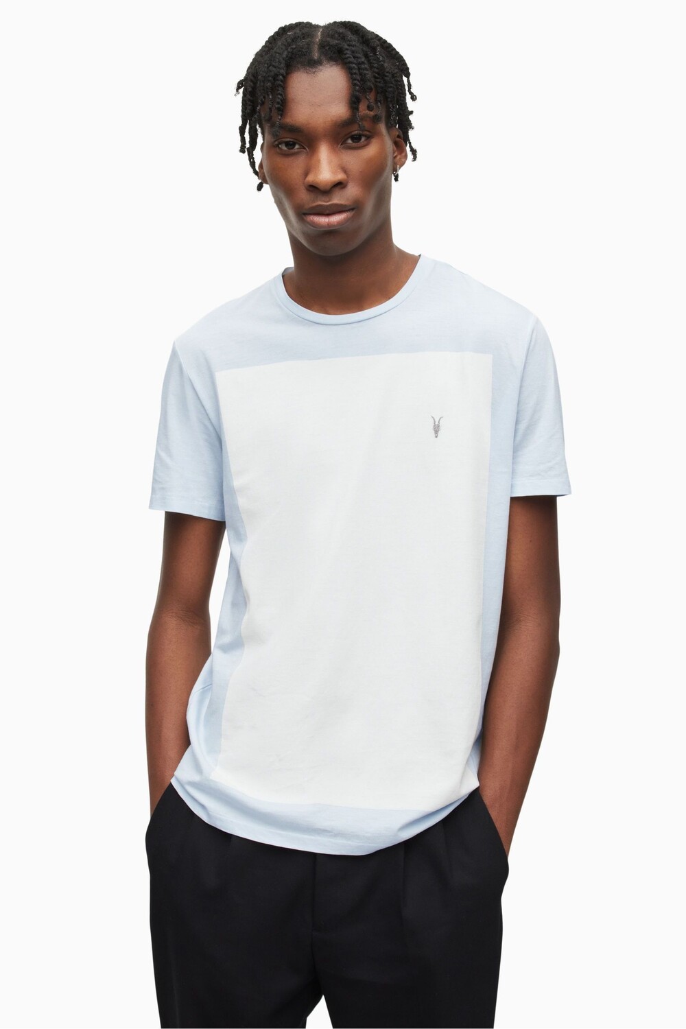 

Синяя футболка AllSaints Lobke с круглым вырезом All Saints, синий
