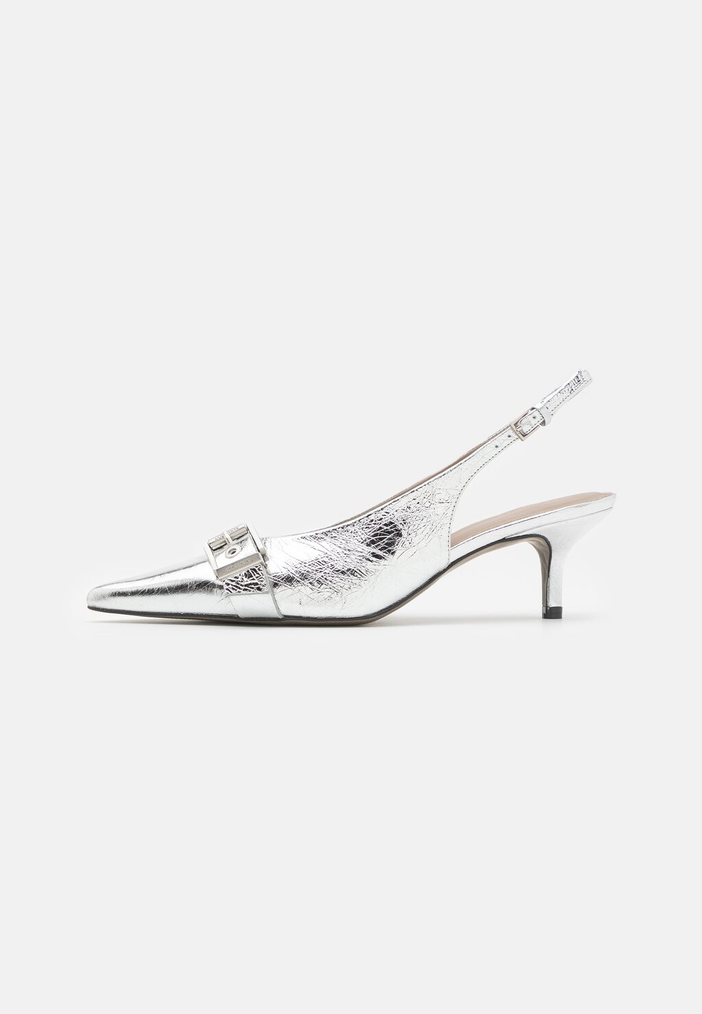 

Туфли SELINA SLINGBACK HEEL AllSaints, цвет metallic silver