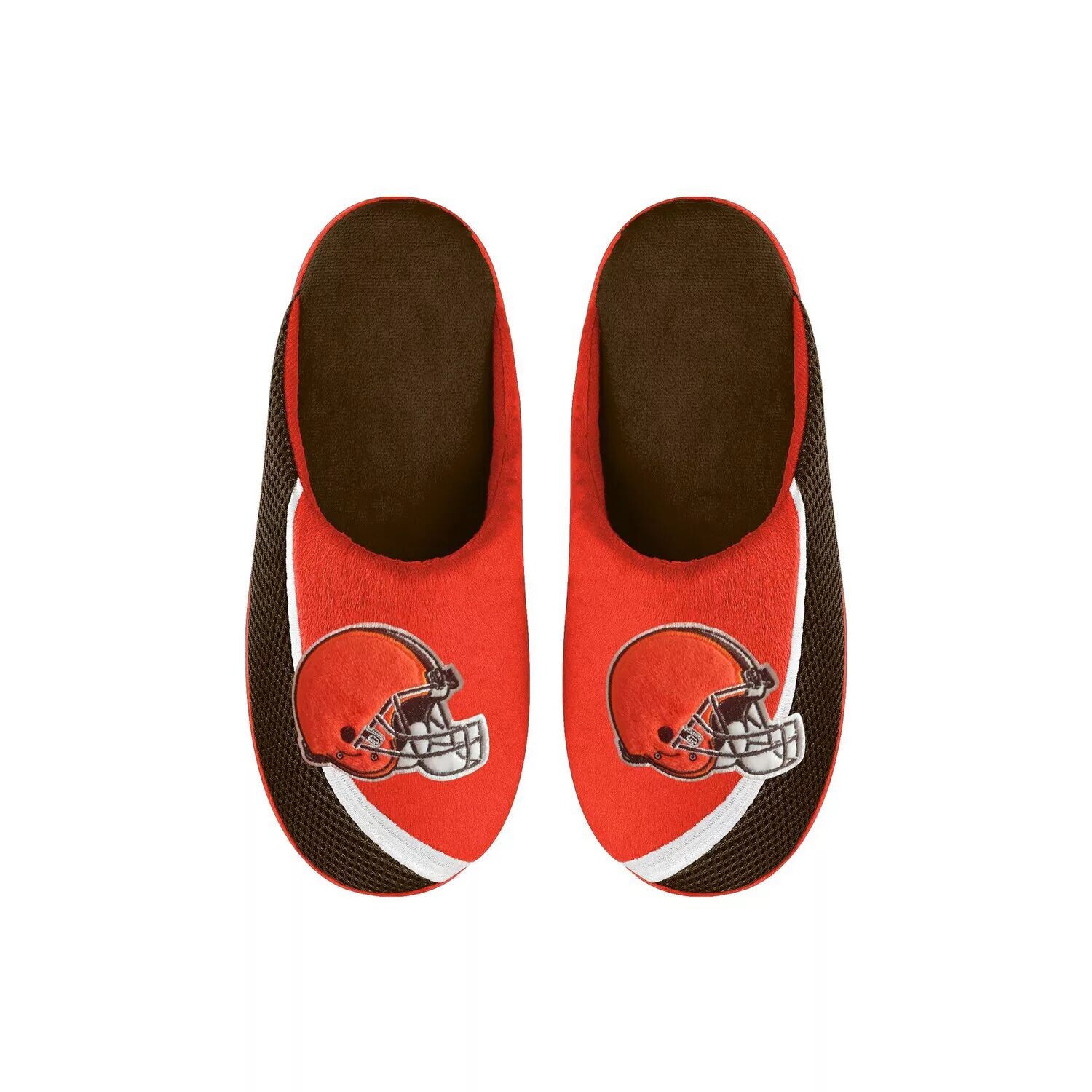 

Молодежные тапочки FOCO Cleveland Browns с цветным краем и большим логотипом Unbranded