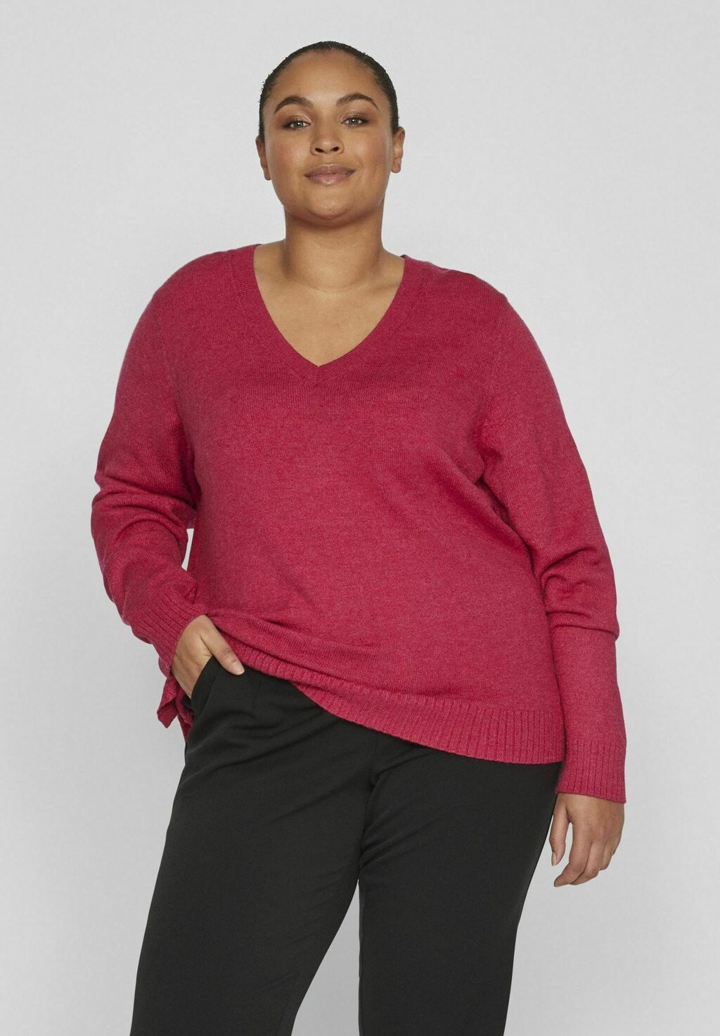 

Джемпер VIRIL V-NECK EVOKED VILA, фуксия пестрая
