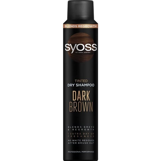 

Сухой шампунь Syoss Tinted темно-коричневый сухой шампунь для темных волос, освежающий и окрашивающий темно-коричневый 200мл