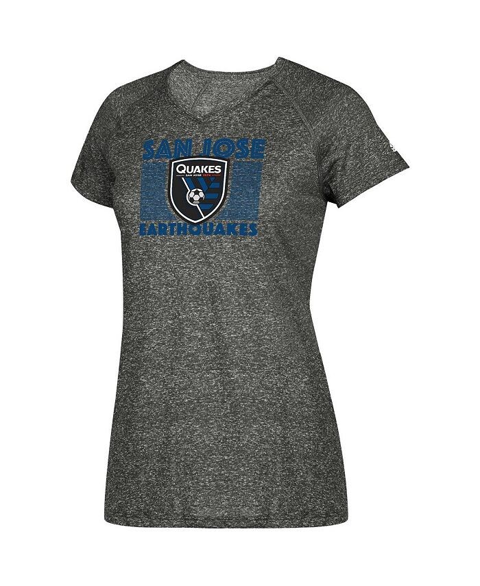 

Женская серая футболка San Jose Earthquakes в штучной упаковке средней производительности с v-образным вырезом adidas, серый