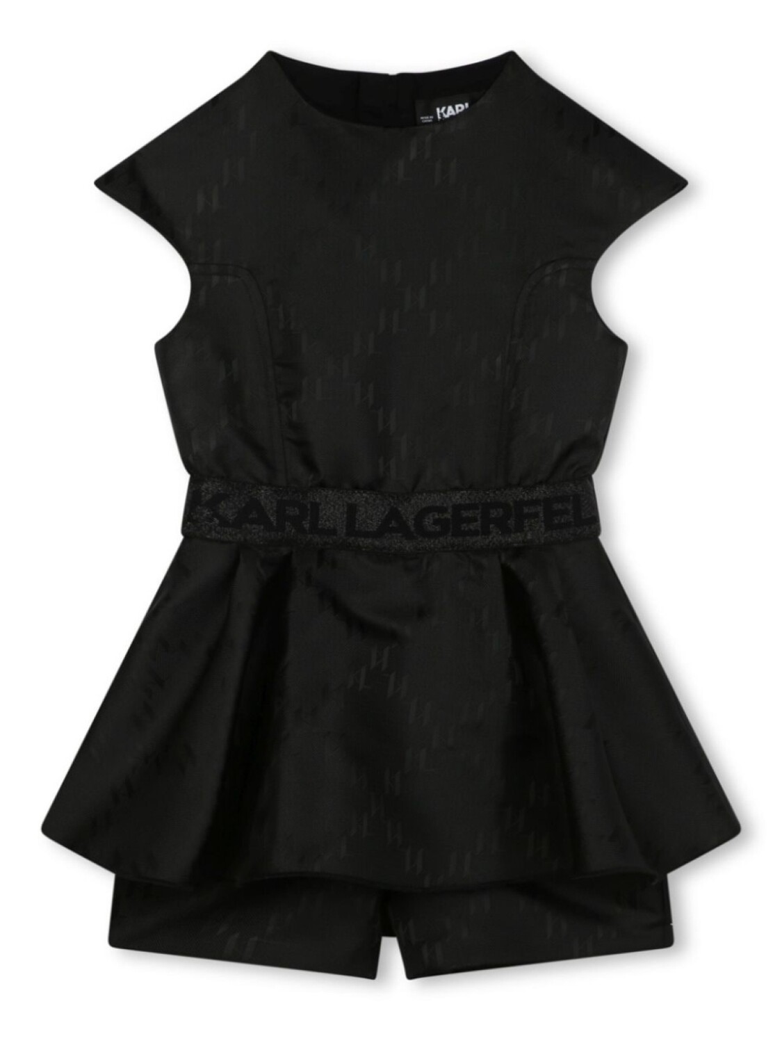 

Karl Lagerfeld Kids жаккардовый комбинезон с логотипом, черный