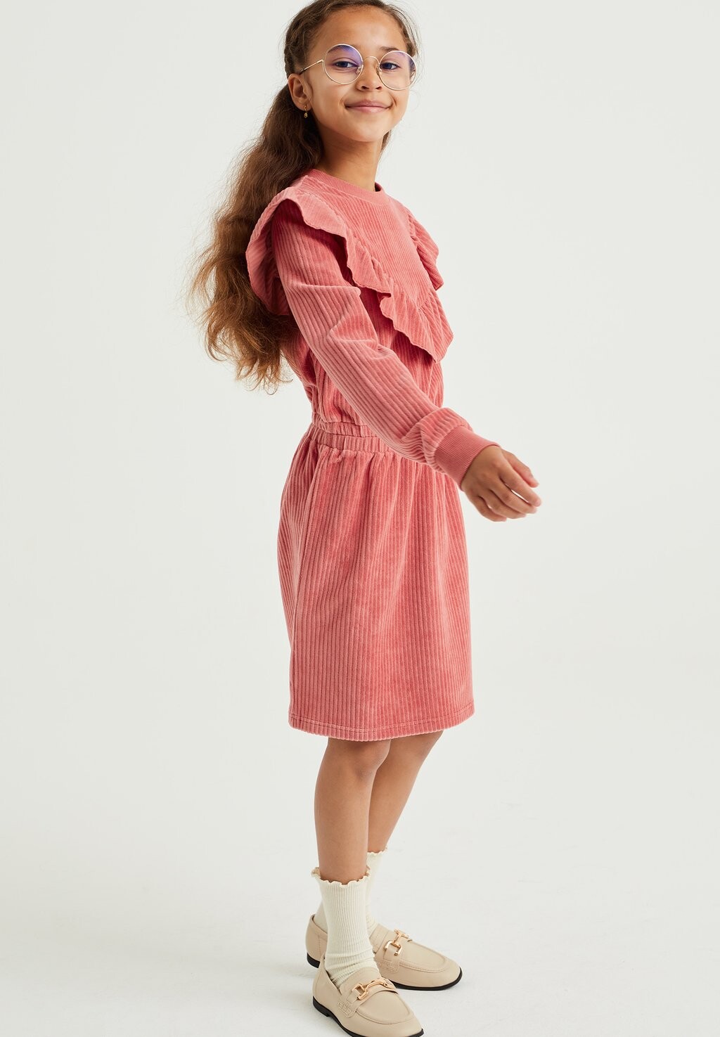 

Летнее платье Ruches WE Fashion, розовый