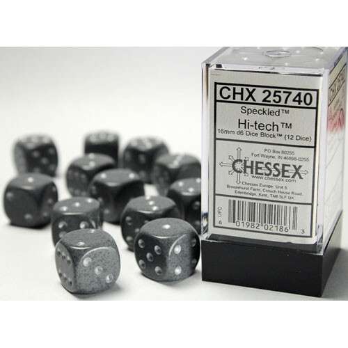 

Аксессуары Chessex Chessex 16mm d6 Set: Speckled - Hi-Tech w/Silver (12)