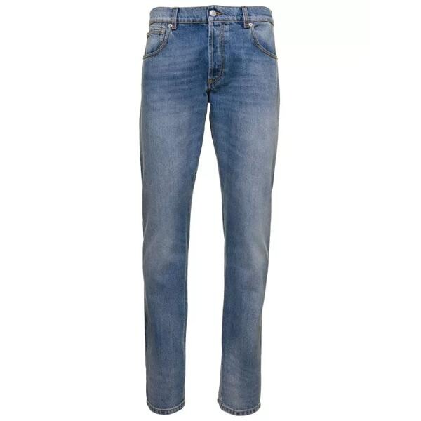 

Джинсы light straight five-pockets jeans in cotton d Alexander Mcqueen, синий