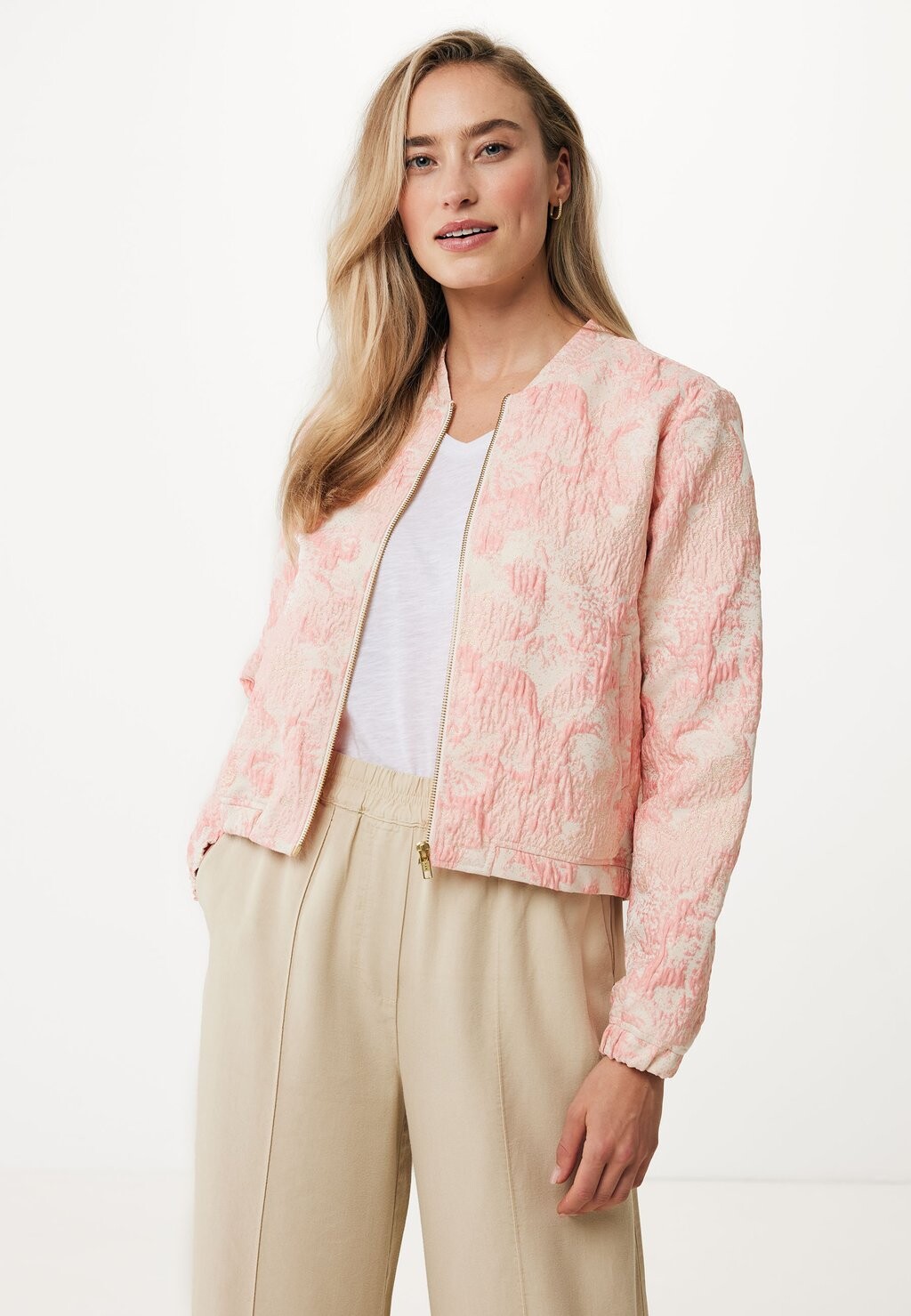 

Куртка-бомбер JAQUARD Mexx, цвет medium coral