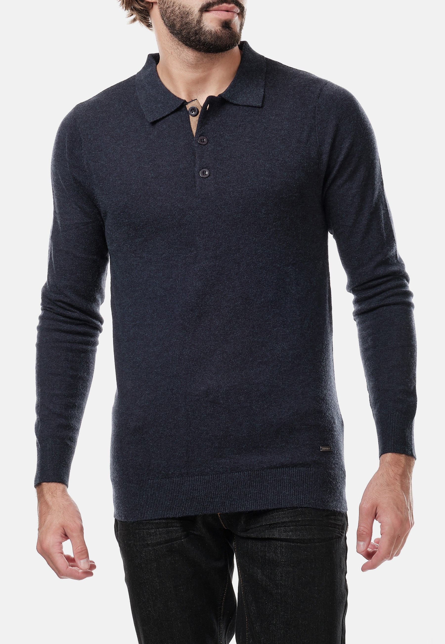 Пуловер HopenLife MIKASA, темно синий