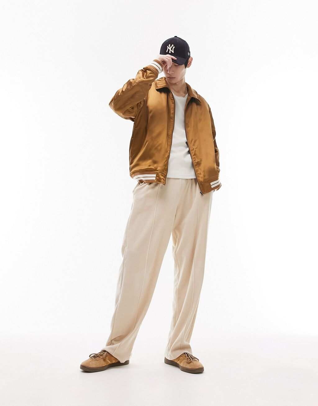 

Коричневые атласные бомберы Topman, Коричневый