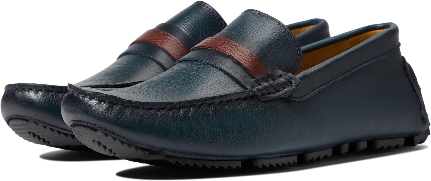 

Лоферы Leather Strap Driver 22 Massimo Matteo, цвет Elba Blue/Red