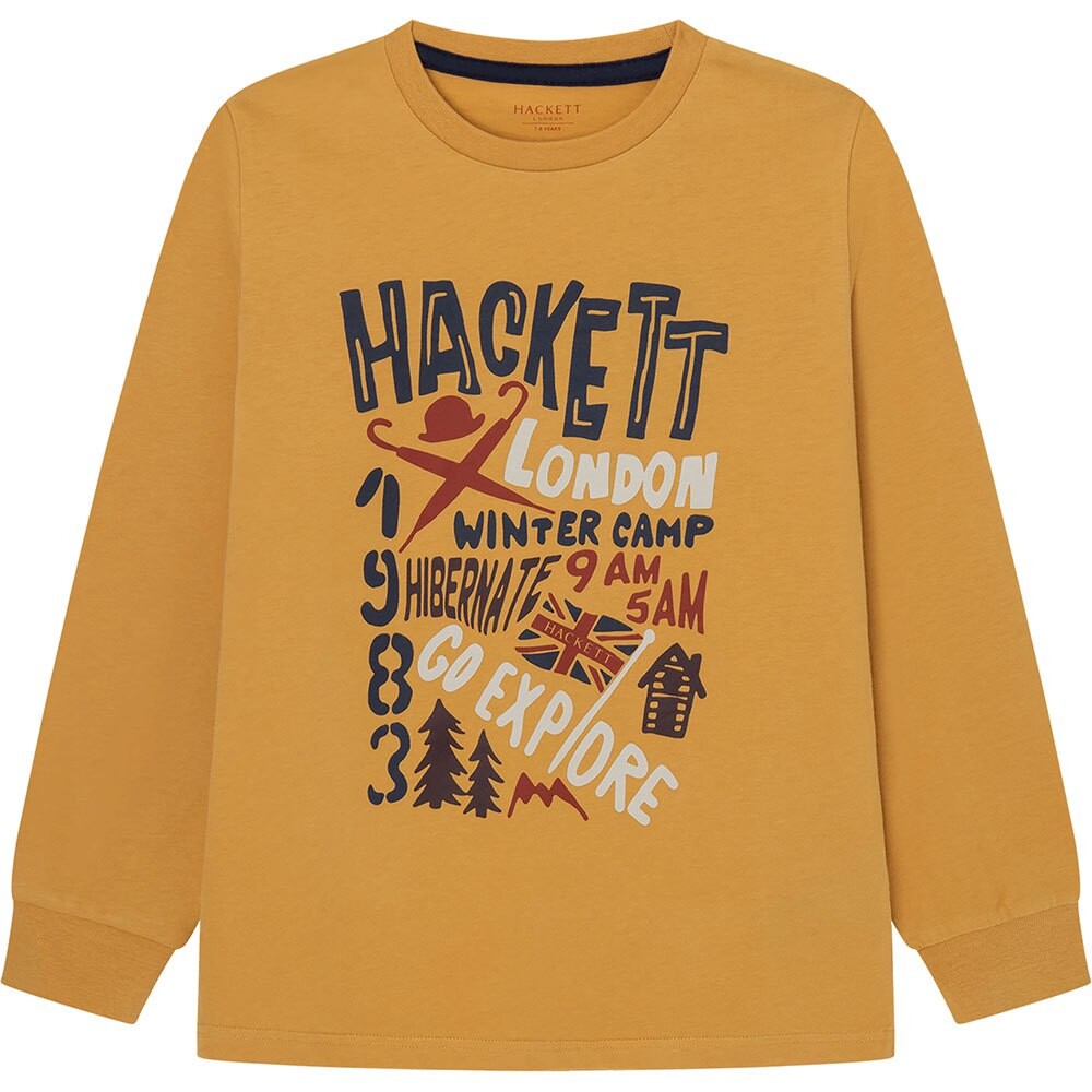 

Футболка с длинным рукавом Hackett Graphic, желтый