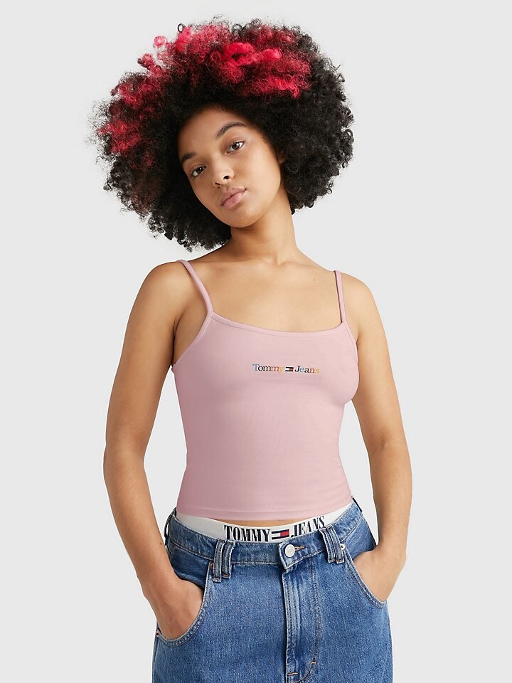 

Майка с цветным логотипом и ремешками Tommy Jeans