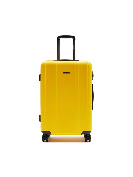 Средний чемодан Wittchen, желтый фотографии