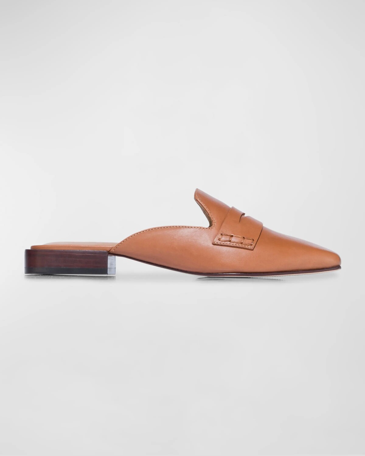 

Мюли-пенни-лоферы из телячьей кожи Bernardo, цвет Luggage Antique Calf