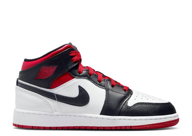 AIR JORDAN 1 MID GS GYM RED BLACK TOE CDEK.Shopping