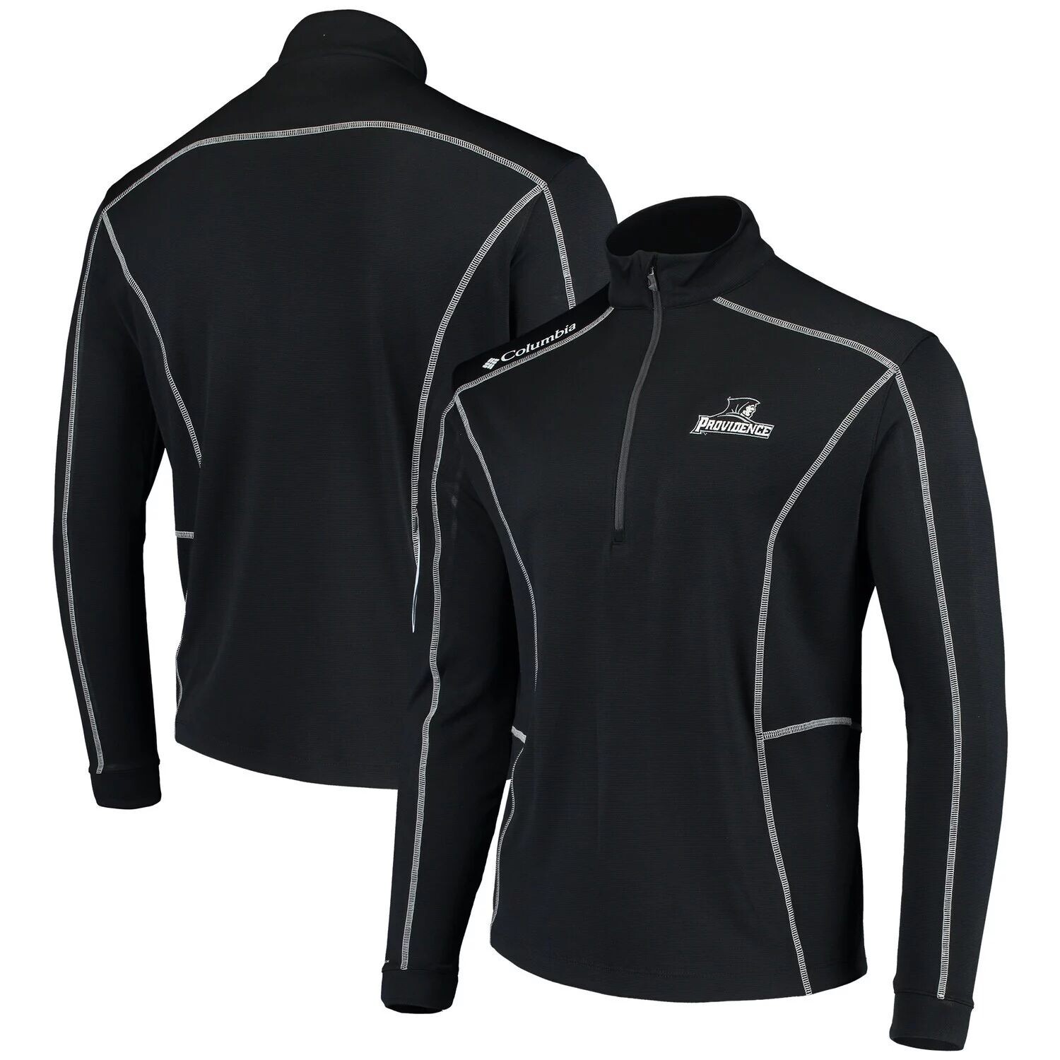 

Мужской пуловер Columbia Golf Black Providence Friars Shotgun Omni-Shade с молнией на четверть