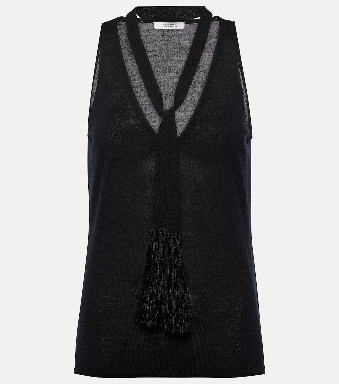 

Майка Refined Essentials из шерсти и хлопка Dorothee Schumacher, черный