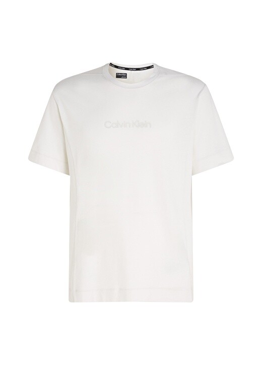 

Белая мужская футболка с круглым вырезом Calvin Klein, Белый