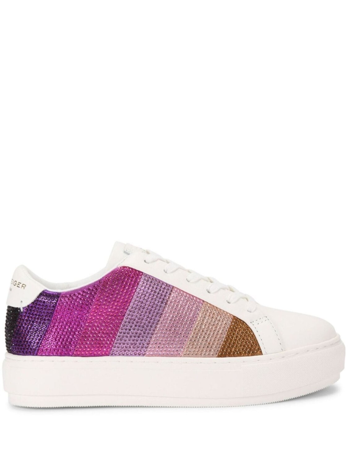 

Kurt Geiger London полосатые кроссовки Laney с кристаллами, белый