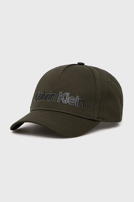 

Хлопковая шапка Calvin Klein, зеленый