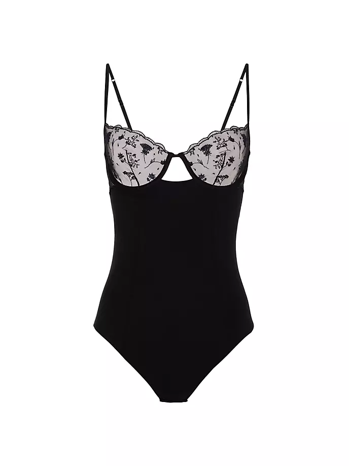 

Сетчатое боди Midnight Botanica La Perla, цвет bic onyx