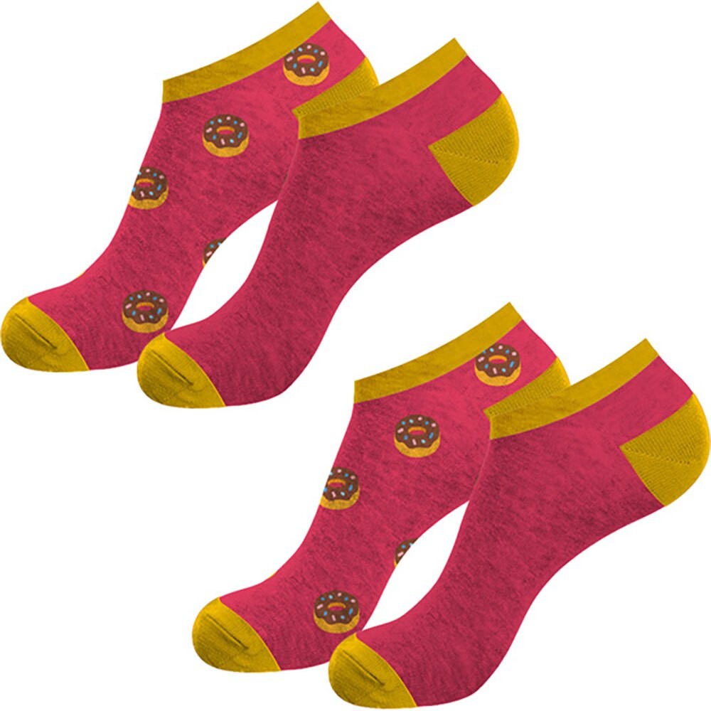 

Носки Crazy Boxer Donut 2 шт Ankle, розовый