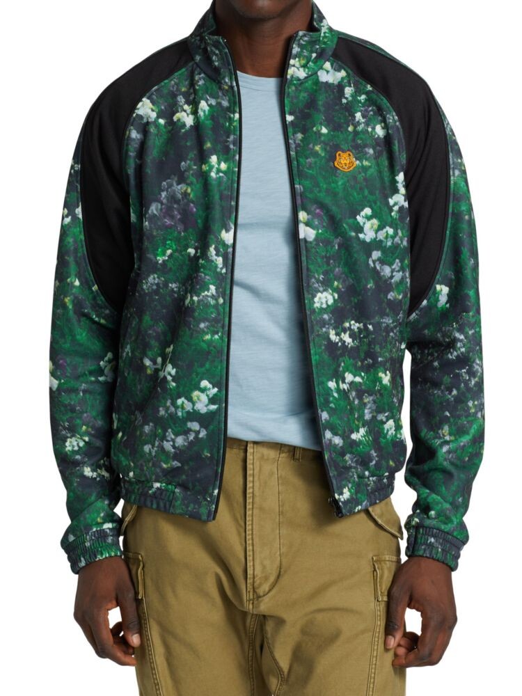 

Спортивная куртка с цветочным принтом Kenzo, цвет Black Green