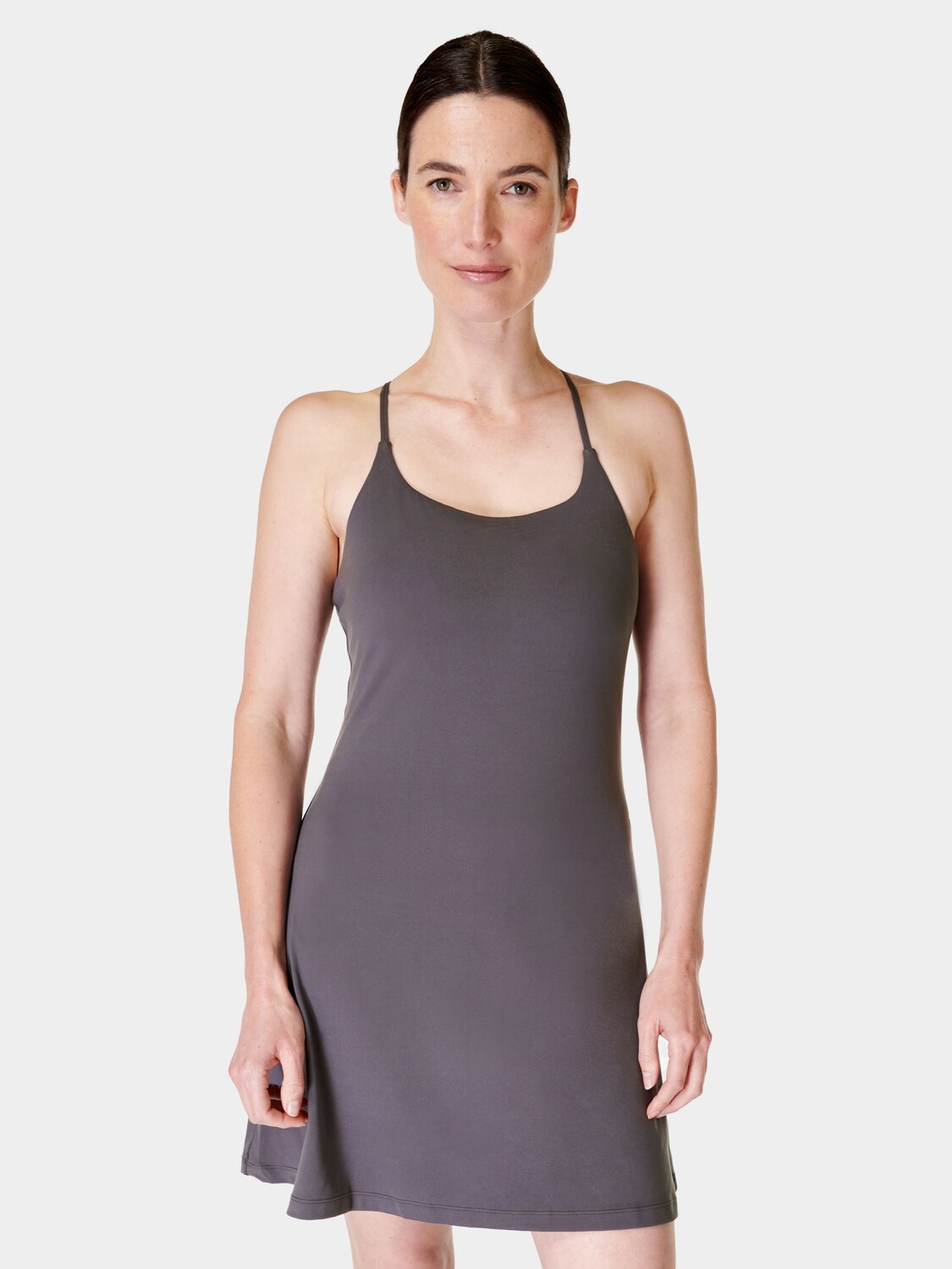 

Универсальное тренировочное платье Sweaty Betty, городской серый цвет