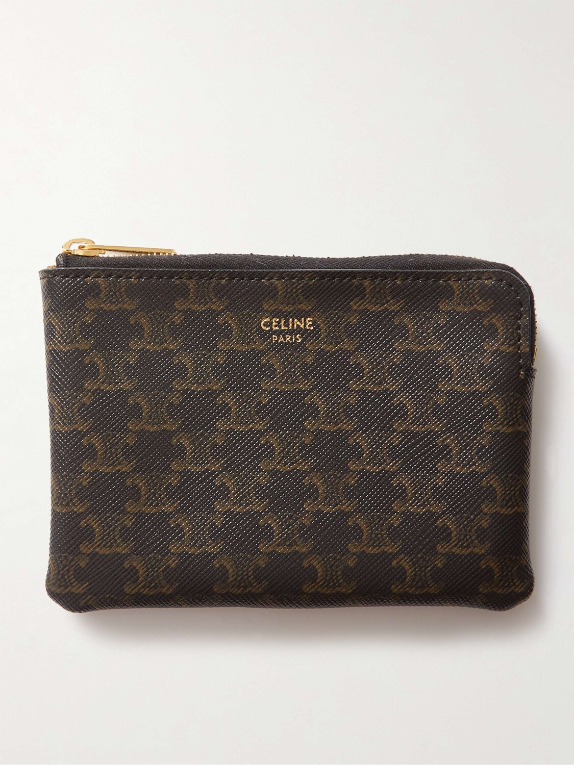 

Сумка Triomphe из ткани с покрытием и принтом логотипа Celine Homme, коричневый