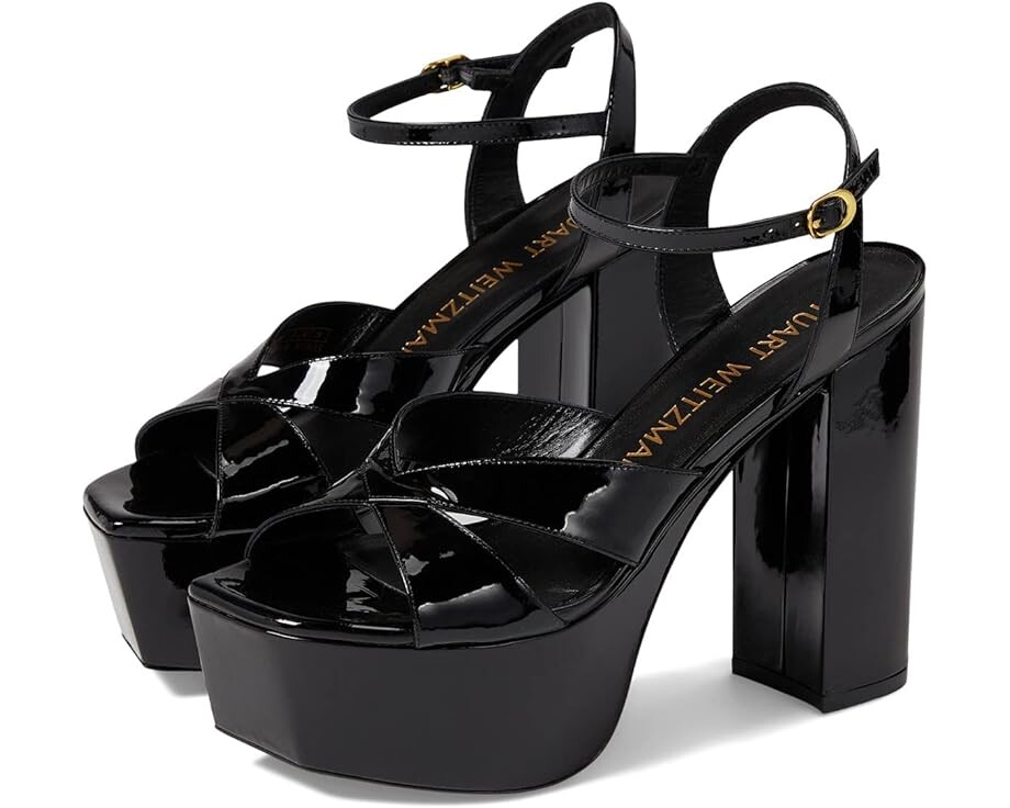 

Туфли Stuart Weitzman Miami Squarehigh 140 Platform Sandal, черный