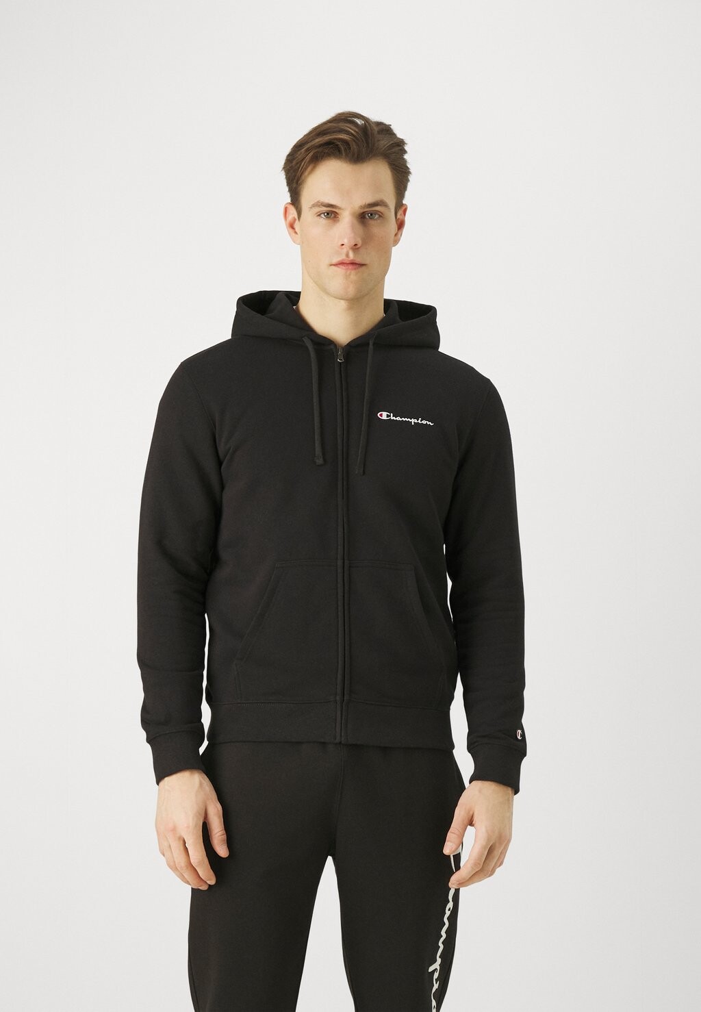 

Толстовка на молнии Icons Hooded Full Zip Small Logo Champion, черный