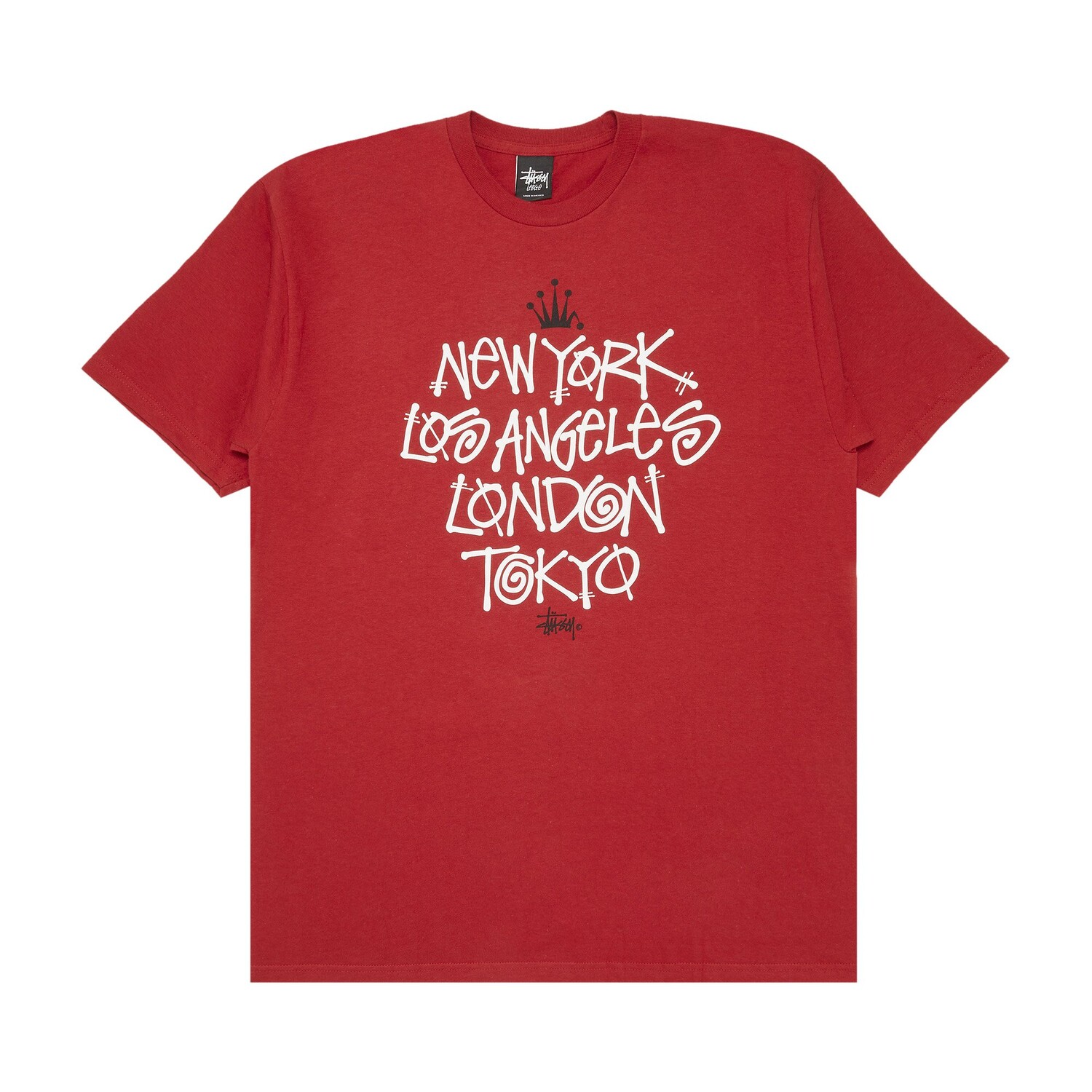 

Футболка Stussy Crown из нилальта, темно-красная, Красный