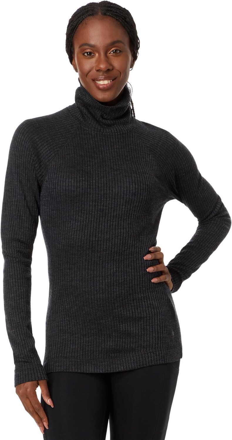

Свитер Thermal Merino Rib Turtleneck Smartwool, цвет Charcoal Heather
