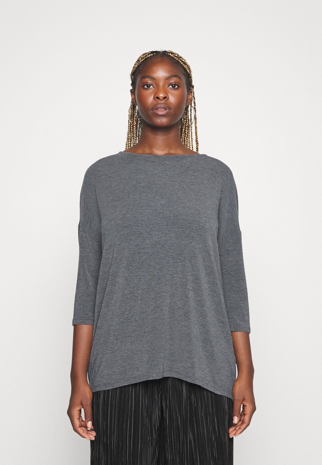 

Рубашка с длинным рукавом CARLAMOUR 3/4 ONLY Carmakoma, цвет dark grey melange